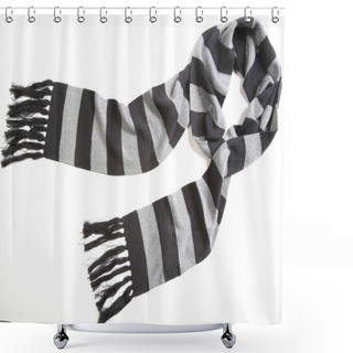 Personality  Striped Scarf Shower Curtains