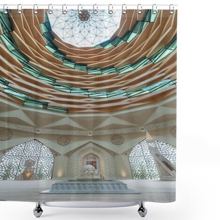 Personality  Istanbul, Turkey - April 22, 2019: Interior Of Marmara University Faculty Of Theology Mosque In Altunizade. New Modern Mosque. Ceiling Shower Curtains