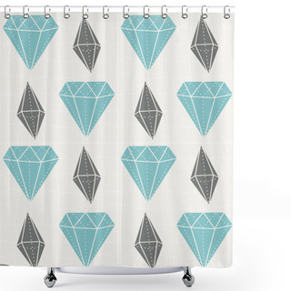 Personality  Diamond Illustration Background Shower Curtains