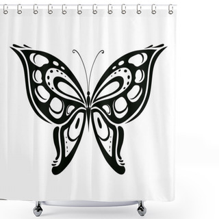 Personality  Abstract  Decorative Butterfly. Shower Curtains