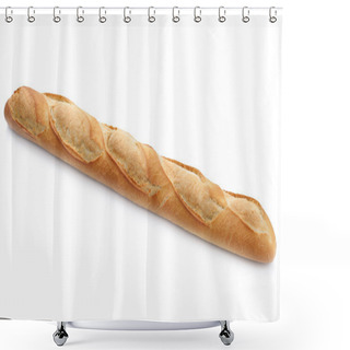 Personality  French Baguette White Bread Isolated Shower Curtains