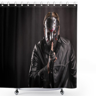 Personality  Maniac Shows Do Not Talk Sign Shower Curtains