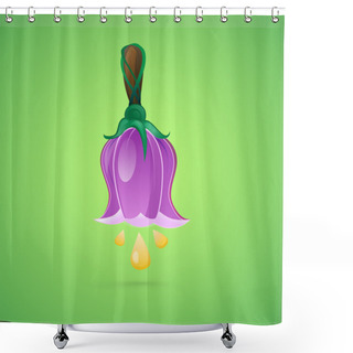 Personality  Vector Bell-flower. Decorative. Shower Curtains