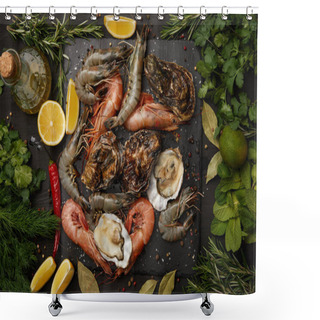 Personality  Seafood Shower Curtains
