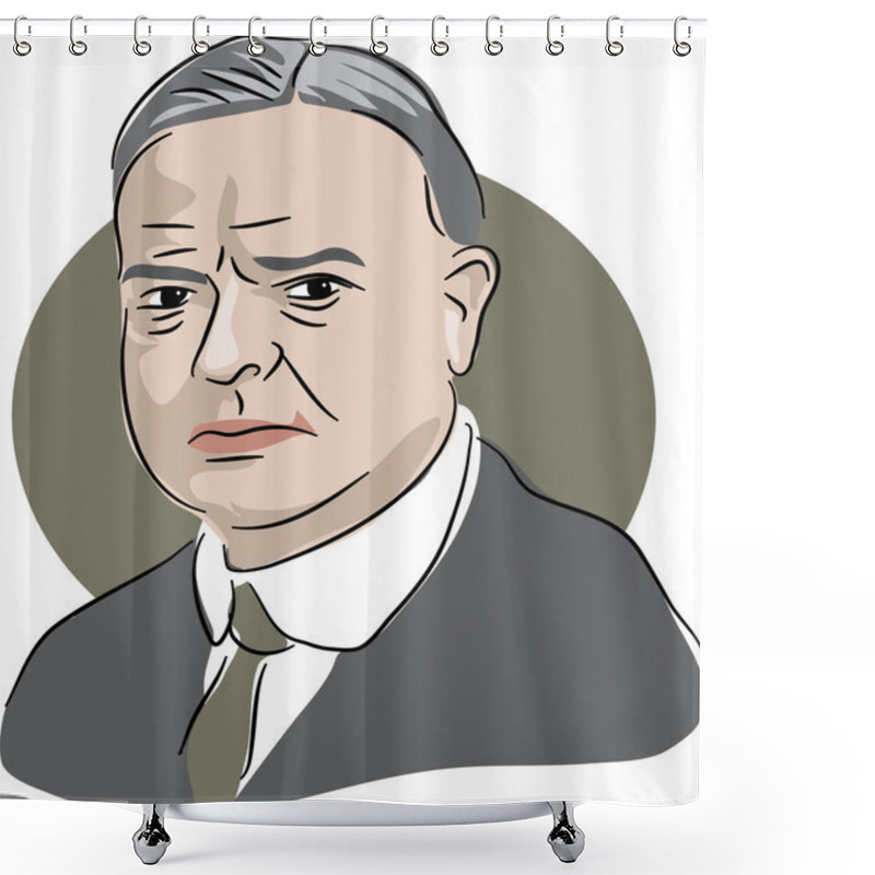 Personality  American President Herbert Hoover Shower Curtains