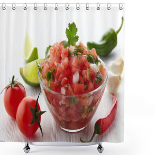 Personality  Salsa Dip Shower Curtains