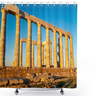 Personality  Sunshine On Ancient Columns Of Parthenon In Athens  Shower Curtains