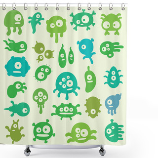 Personality  Germs Shower Curtains