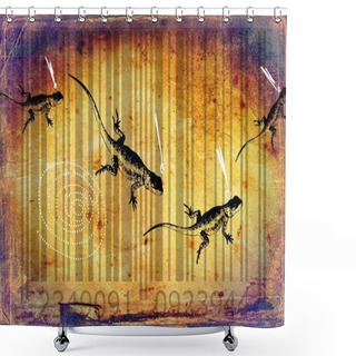 Personality  Barcode Animal Design Art Idea Shower Curtains