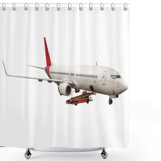 Personality  Plane Isolated Shower Curtains