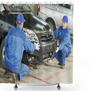 Personality  Auto Mechanic Repair Car Body Shower Curtains