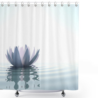 Personality  Zen Flower Loto In Water Shower Curtains