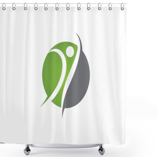 Personality  Yoga Health Logo Women Shower Curtains