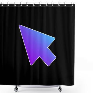 Personality  Arrow Blue Gradient Vector Icon Shower Curtains