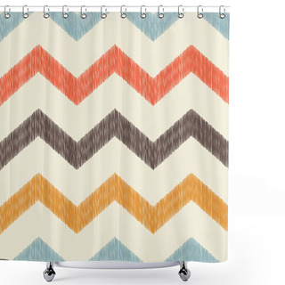 Personality  Seamless Chevron Wave Pattern Shower Curtains
