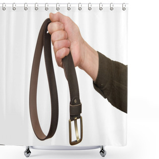 Personality  Leather Belt Shower Curtains