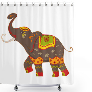 Personality  Decorated Elephant Shower Curtains