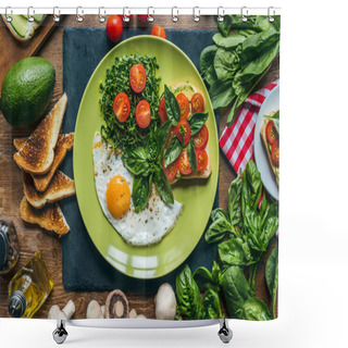 Personality  Healthy Breakfast  Shower Curtains