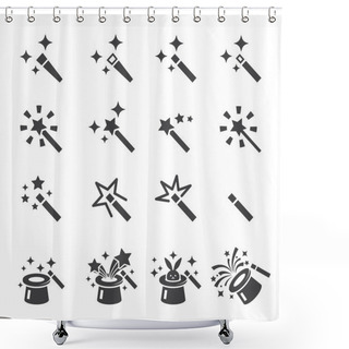 Personality  Magic Icon Set Shower Curtains