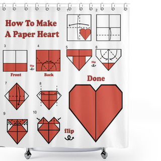 Personality  How To Make A Paper Heart Shower Curtains