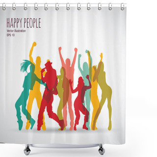 Personality  Young People On The Party .  Shower Curtains