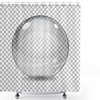 Personality  Transparent  Glass Sphere Shower Curtains