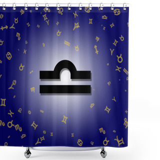 Personality  Astrology Sign Shower Curtains