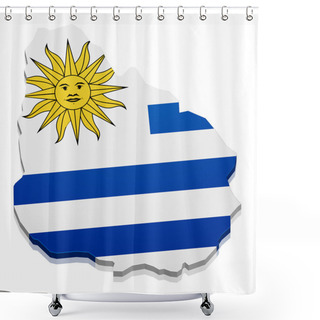 Personality  Map Uruguay Shower Curtains