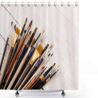 Personality  Various Paintbrushes Collection Shower Curtains