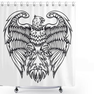 Personality  Powerful Eagle Or Griffin Shower Curtains