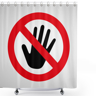 Personality  No Touch Icon Great For Any Use. Vector EPS10. Shower Curtains