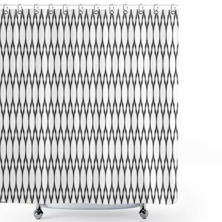 Personality  Black Moroccan Pattern On Isolated White Background. Shower Curtains
