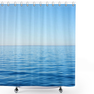 Personality  Quiet Calm Surface Of Water, Sea And Horizon And Clear Sky Shower Curtains