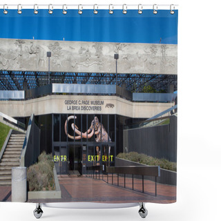 Personality  George C. Page Museum At Le Brea Tar Pits Shower Curtains