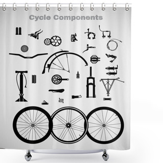 Personality  Cycle Components. Shower Curtains