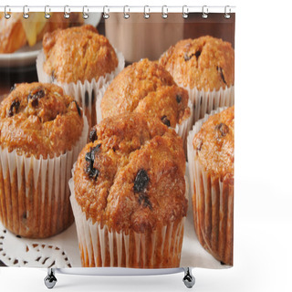 Personality  Bran Muffins Closeup Shower Curtains