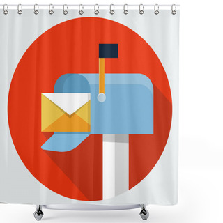 Personality  Vector Mailbox Icon Shower Curtains