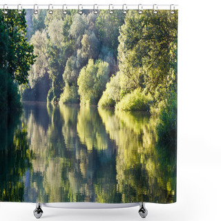 Personality  Beautiful Reflection On Cetina River Near Split, Croatia Shower Curtains