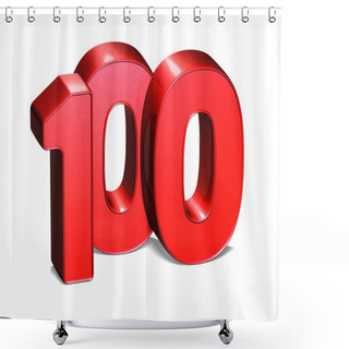 Personality  3D One Hundred On White Background Shower Curtains