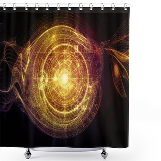 Personality  Virtual Life Of Sacred Geometry Shower Curtains