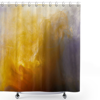 Personality  Abstract Background With Orange Paint Swirls Shower Curtains