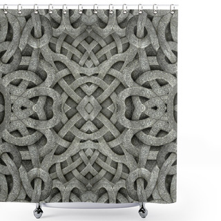 Personality  Ancient Arabesque Stone Ornament Shower Curtains