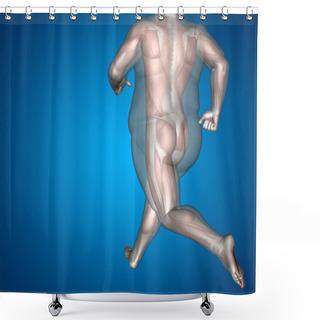 Personality  Overweight Vs Slim Fit Man Shower Curtains