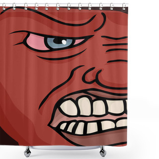 Personality  Enraged Face Shower Curtains