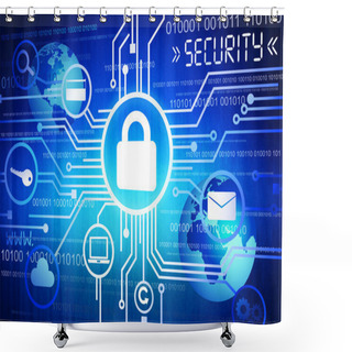 Personality  Internet Security System Shower Curtains