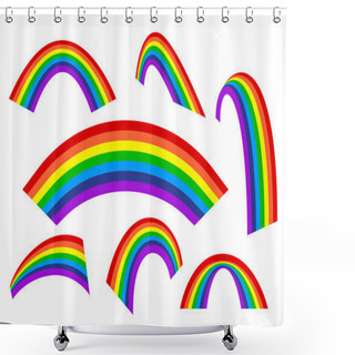 Personality  Rainbow Set. Rainbow Arch Different Styles. Shower Curtains