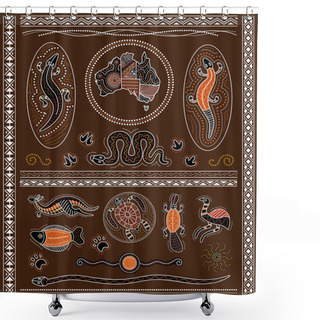 Personality  Aboriginal Design Elements Shower Curtains