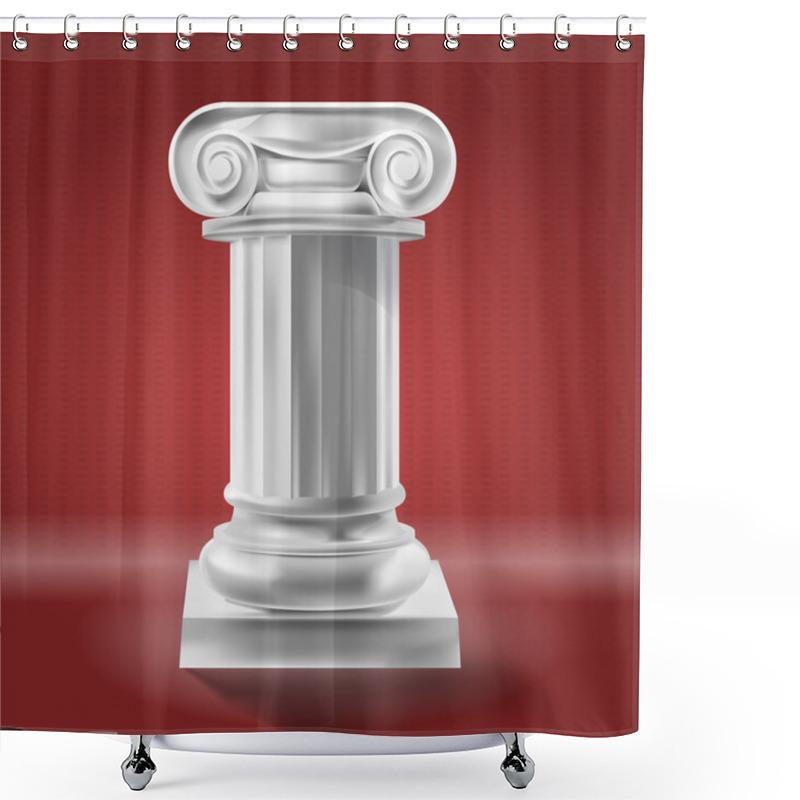 Personality  Ancient Column  Vector Illustration  Shower Curtains
