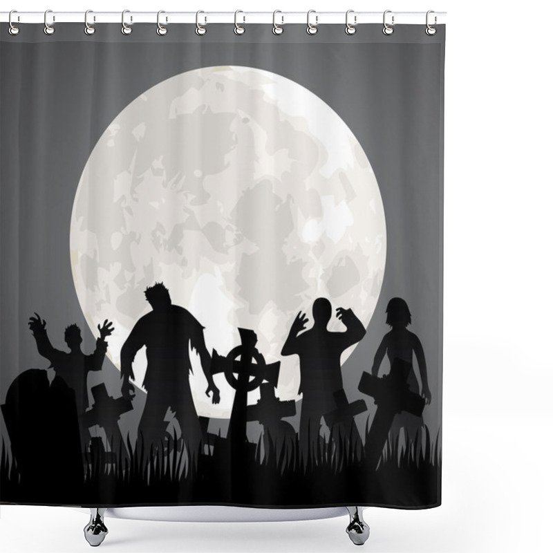 Personality  Zombies Shower Curtains