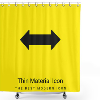 Personality  Bidirectional Arrow Minimal Bright Yellow Material Icon Shower Curtains